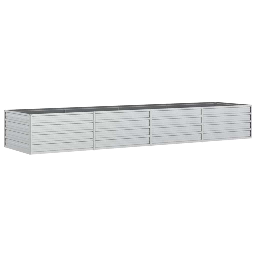 Arriate De Acero Galvanizado Plateado 320x80x45 Cm_0