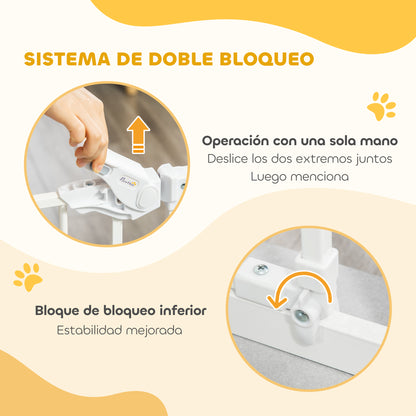 Pawhut Barrera De Seguridad De Perros Escaleras Puertas 74-80 Cm Altura 91,4 Cm_5
