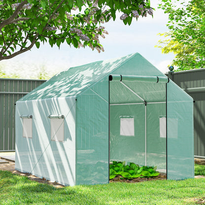 Outsunny Invernadero De Exterior 2x3x2 M Con 4 Ventanas De Malla Verde_1