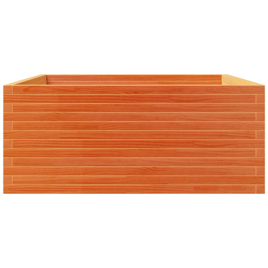 Jardinera Madera Maciza De Pino Marrón Cera 110x110x49,5 Cm_5
