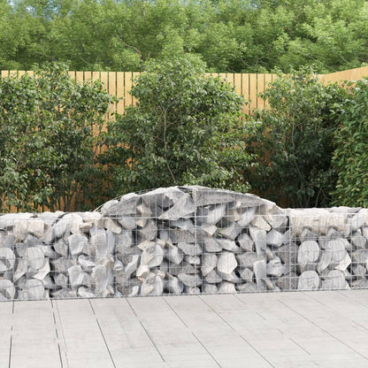 Cestas De Gaviones 13 Uds Forma De Arco Hierro 300x50x60/80 Cm_1