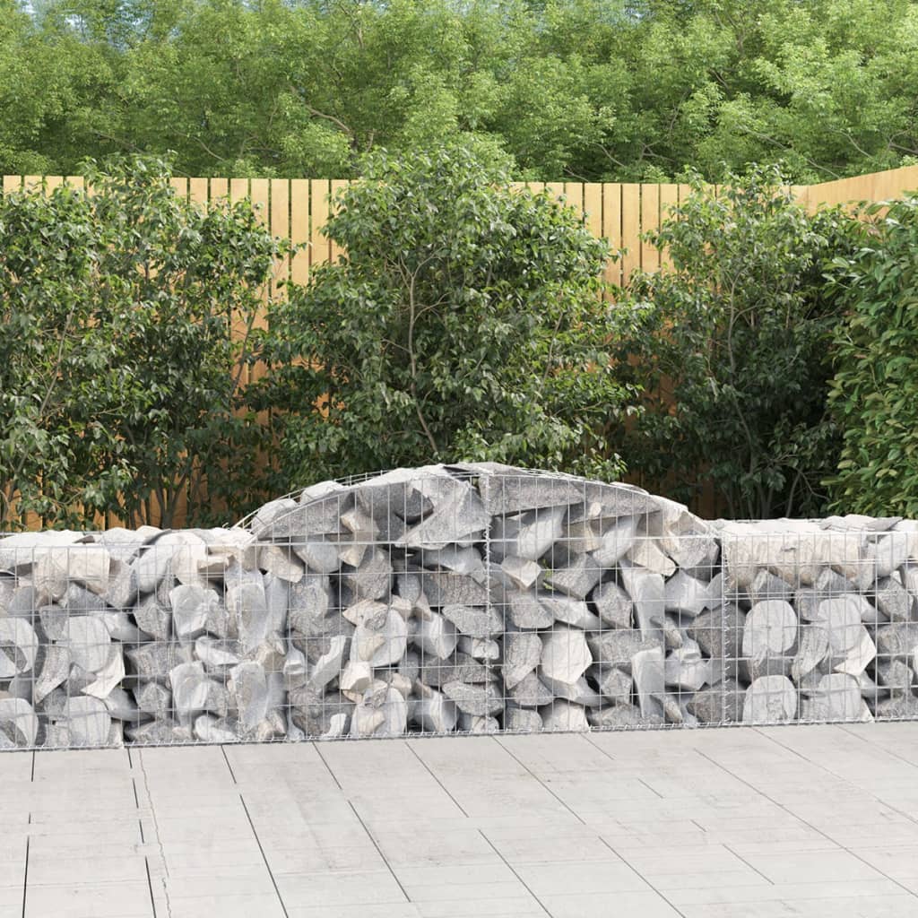 Cestas De Gaviones 6 Uds Forma De Arco Hierro 300x50x60/80 Cm_1