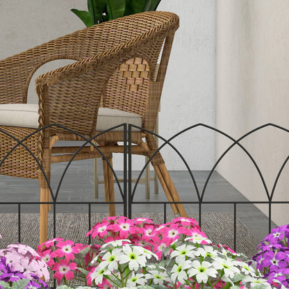 Outsunny Vallas De Jardín 205x45,5 Cm De Metal Combinación Libre Negro_3