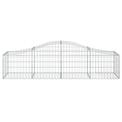 Cestas De Gaviones 14 Uds Forma De Arco Hierro 200x50x40/60 Cm_3