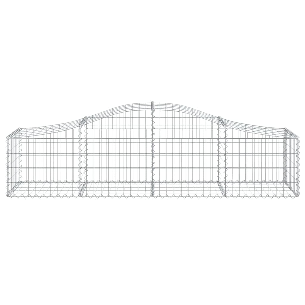 Cestas De Gaviones 4 Uds Forma De Arco Hierro 200x50x40/60 Cm_3