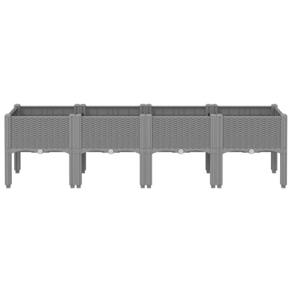 Jardinera Con Patas Pp Gris Claro 160x40x42 Cm_2