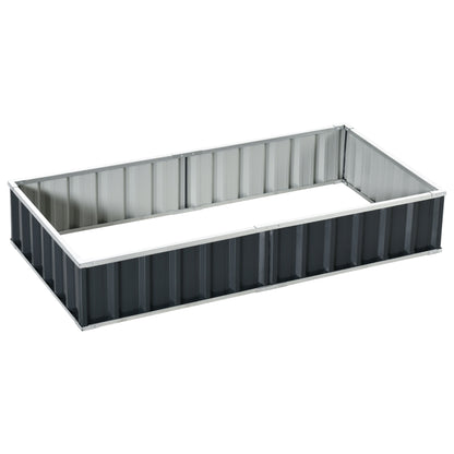 Outsunny Huerto Urbano 174x90x30cm Con Guantes Para Cultivos Plantas Flores Gris_0
