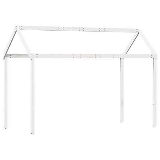 Techo De Cama Infantil Madera Maciza Blanco 217x85,5x154 Cm_0