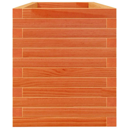 Jardinera De Madera Maciza De Pino Marrón Cera 110x40x45,5 Cm_5