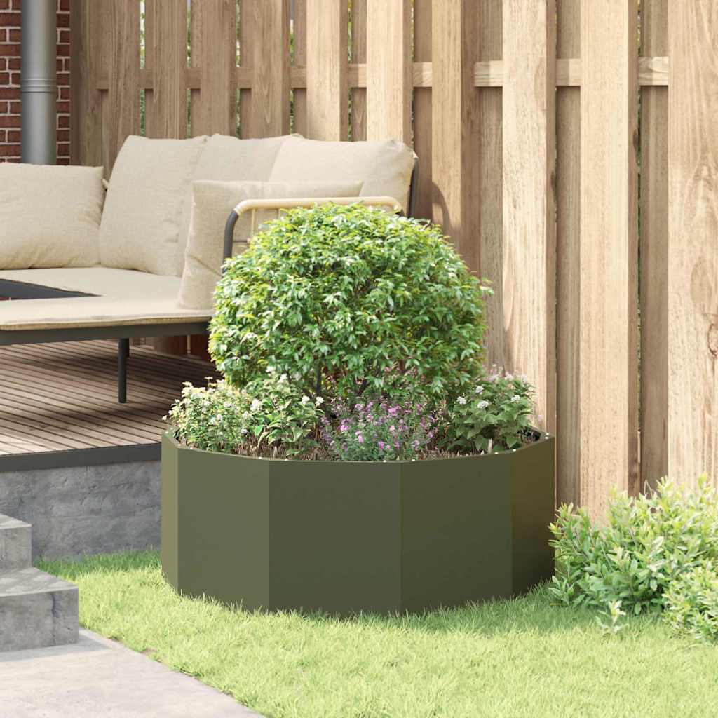 Jardinera Verde Oliva 90 X 90 X 35 Cm Acero_3