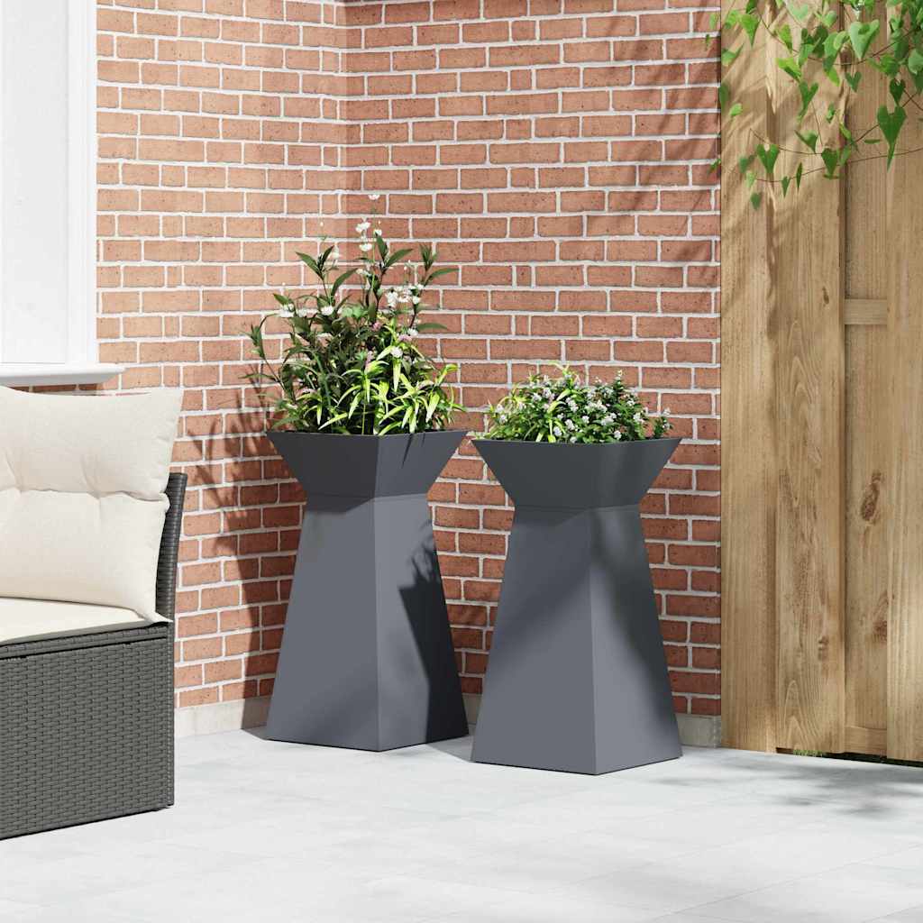 Maceta Pilar 2 Pcs Antracita 35 X 35 X 73 Cm_3
