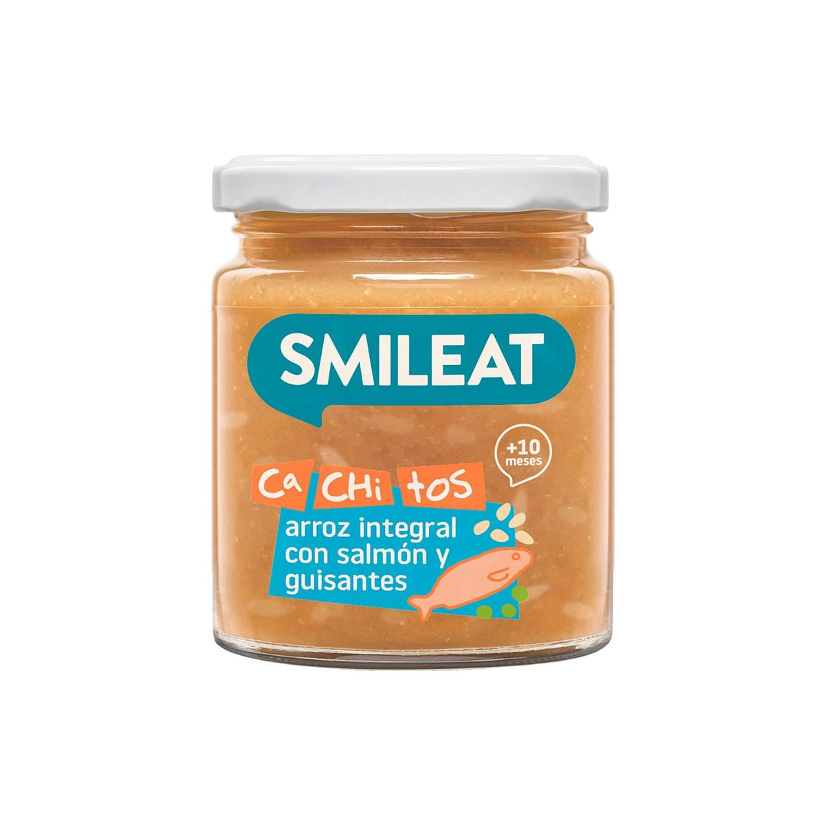 Tarrito de Arroz con Salmon y Guisantes ECO CA CHI TOS Smileat, 230g