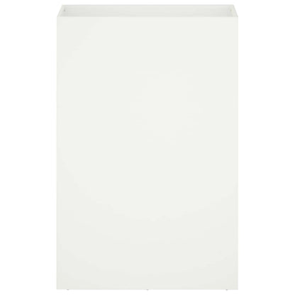 Macetero De Jardín Blanco 50 X 30 X 75 Cm_2