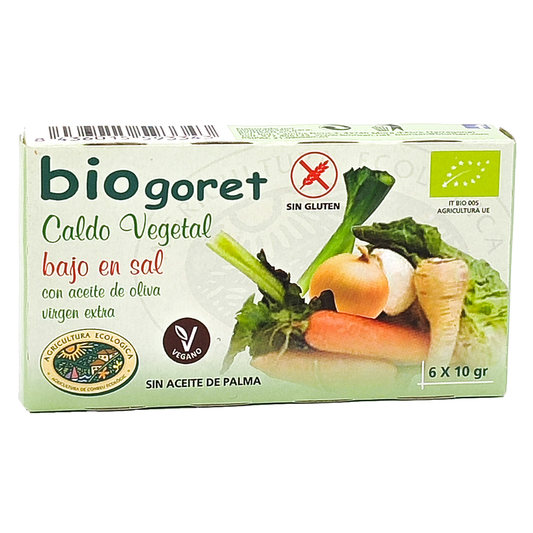 Cubitos De Caldo De Verduras Bajo En Sal Eco Biogoret 66gr_0