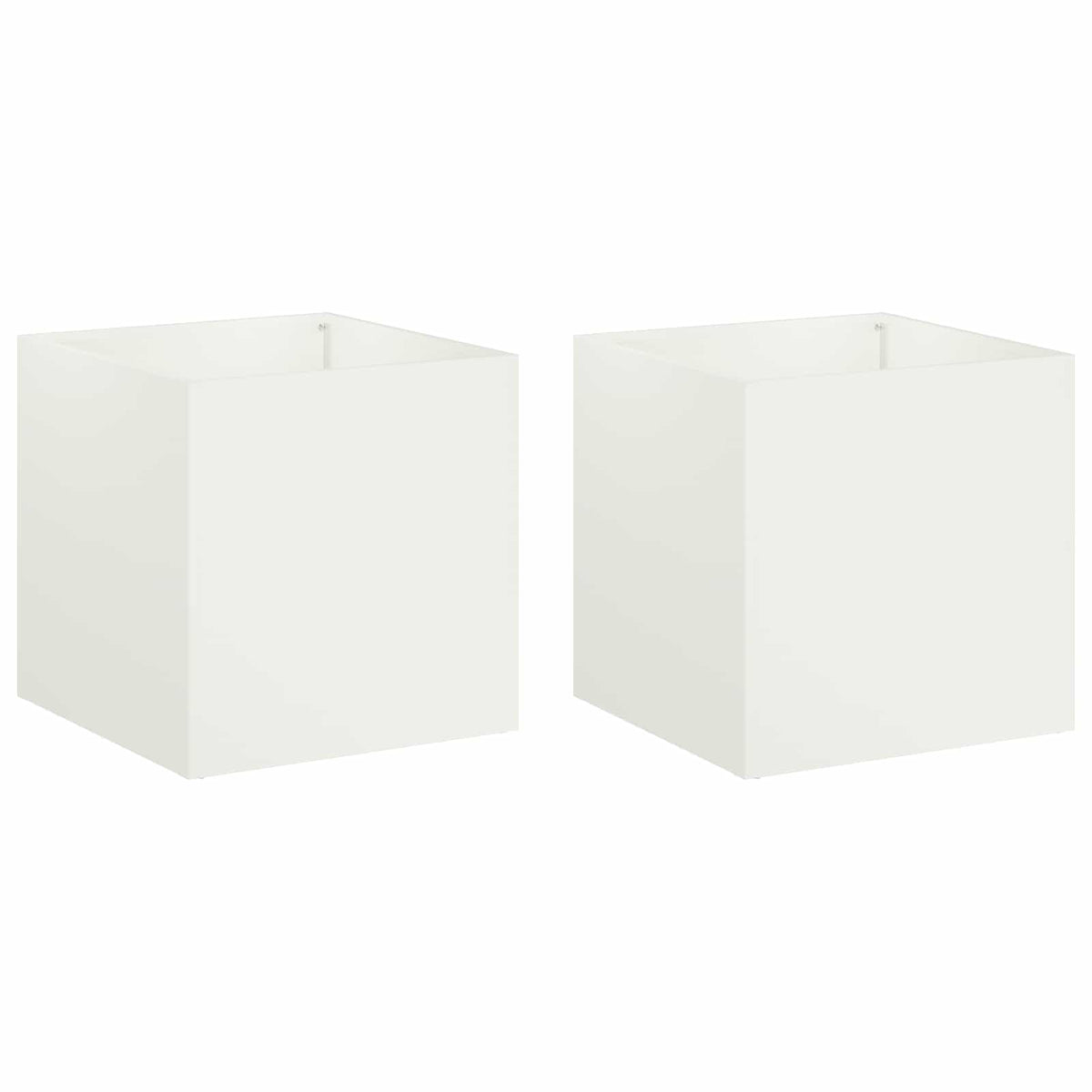 Macetero De Jardín 2 Uds. Blanco 45 X 45 X 45 Cm_0