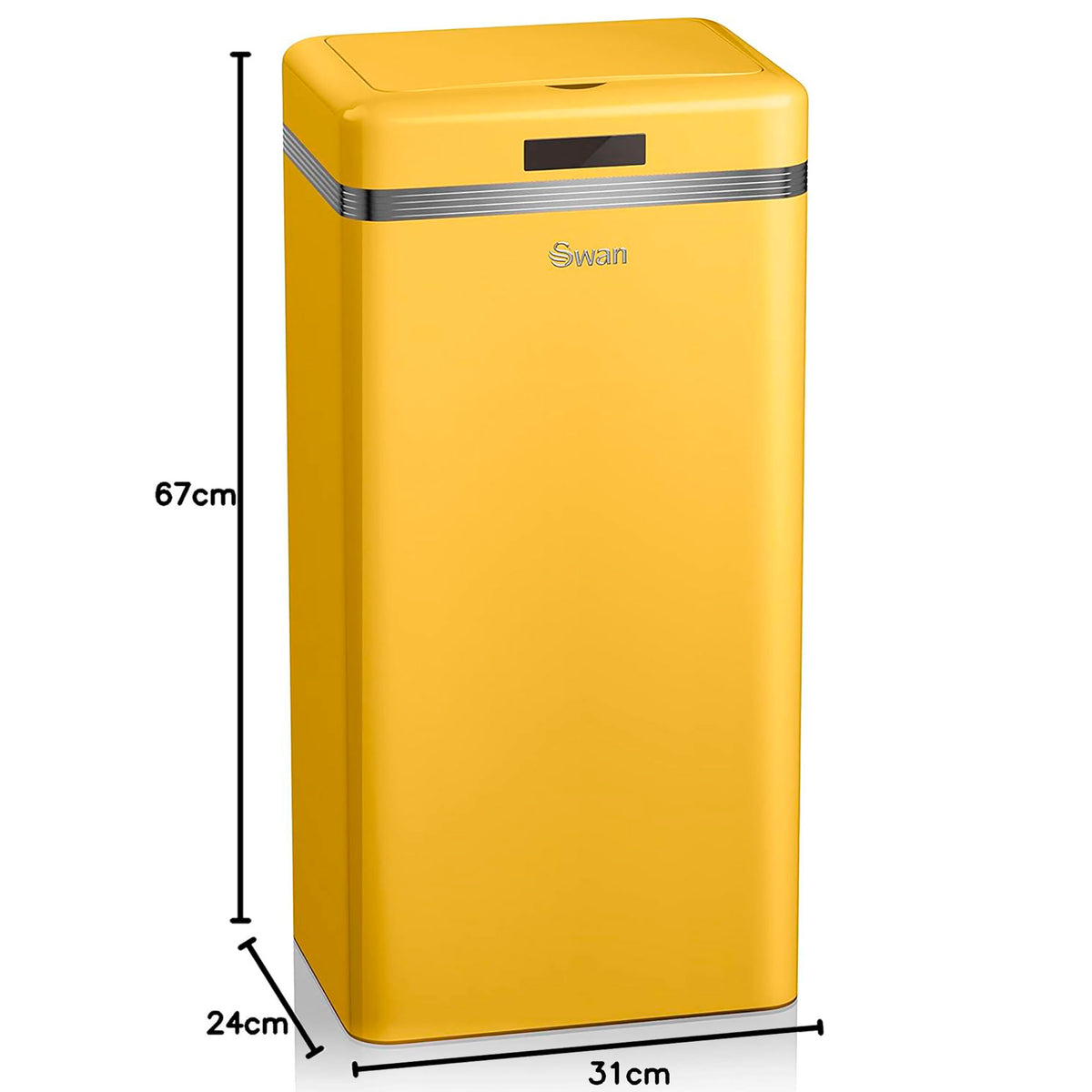 Swan Cubo De Basura Cocina Automático, Sensor De Movimiento, 45l, Metálico, Papelera Reciclaje,swka4500yelneu,amarillo_5