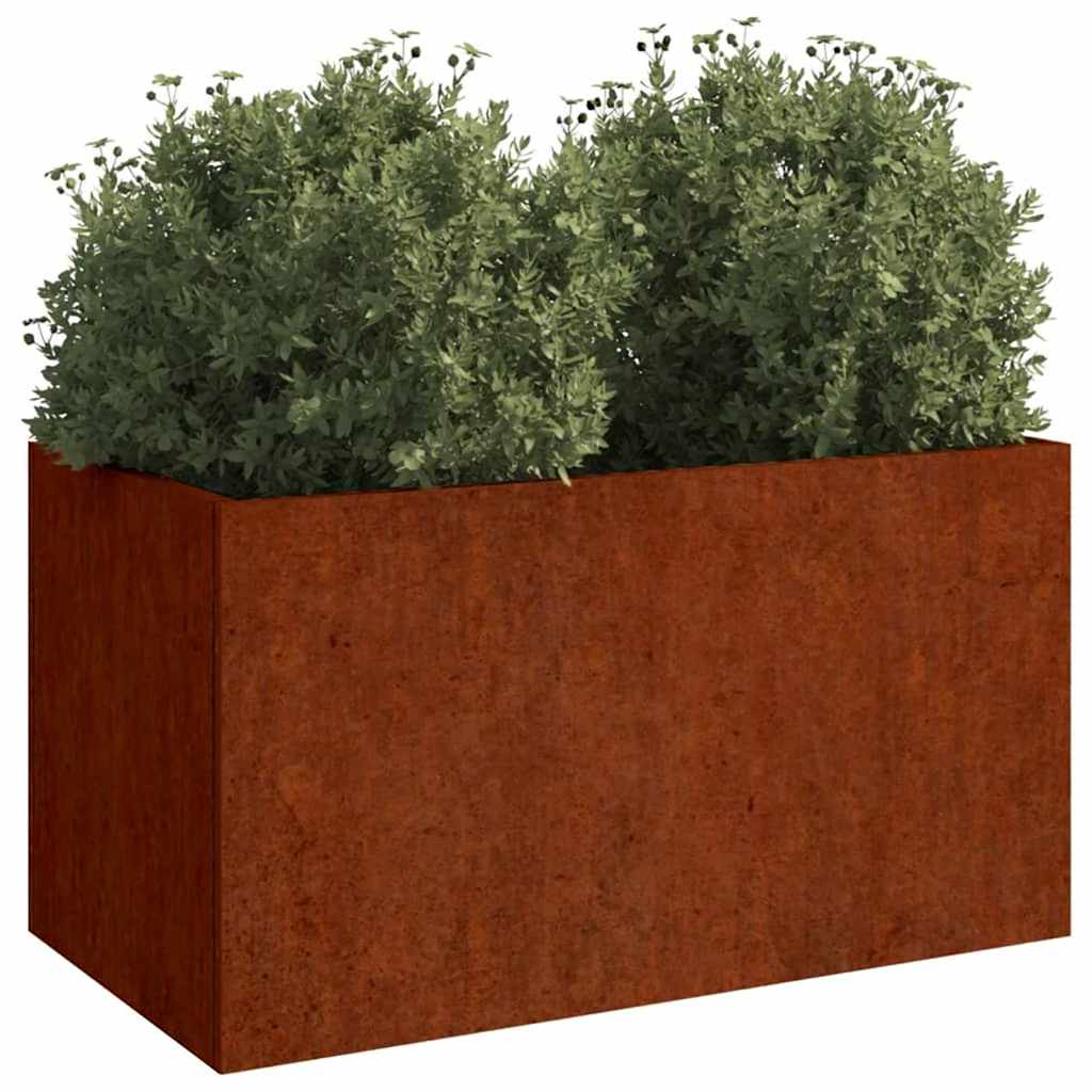 Jardinera De Acero Corten 62x40x39 Cm_2