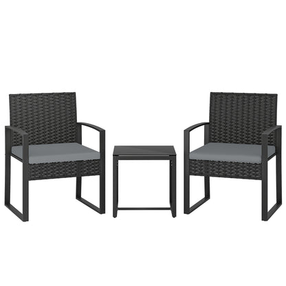 Conjunto De Jardín Outsunny Acero, Pe Gris Claro 58x55x76 Cm_0