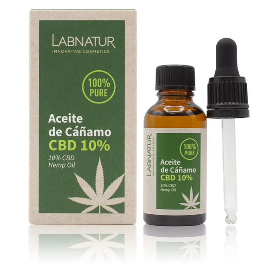 Aceite Puro de CBD 10% Labnatur 30 ml | Cáñamo | Hidratante, Calmante y Reafirmante | Piel Sensible y Madura_0
