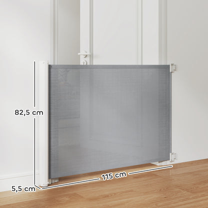 Pawhut Barrera Seguridad Para Perros Para Escaleras Y Puertas 5,5-115x5,5x82,5cm_2