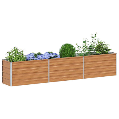 Arriate Elevado Marrón Claro 240 X 40 X 45 Cm Acero Galvanizado_2