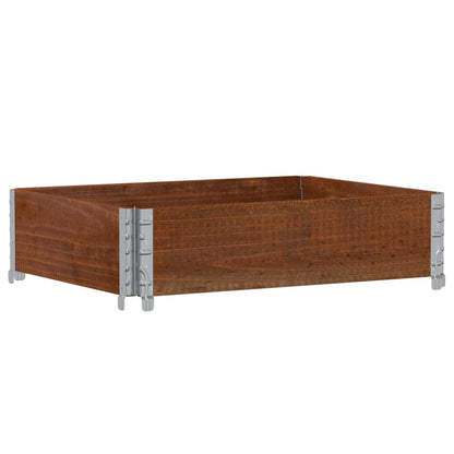 Jardinera De Madera Maciza De Pino Marrón 80x60 Cm_4