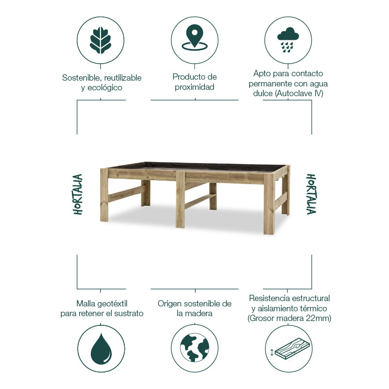 Mesa Expositora De Madera Blossom Hortalia_3