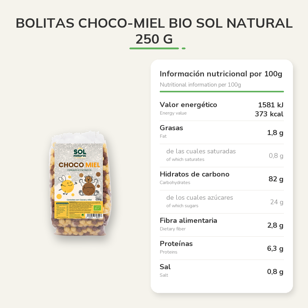 Información nutricional