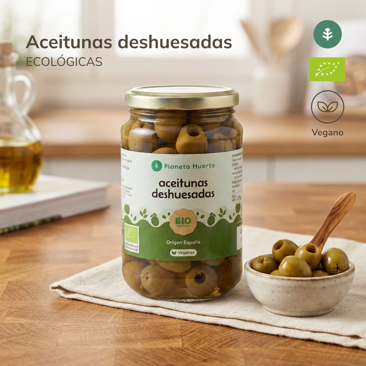 Aceitunas deshuesadas Eco Planeta Huerto 335 g