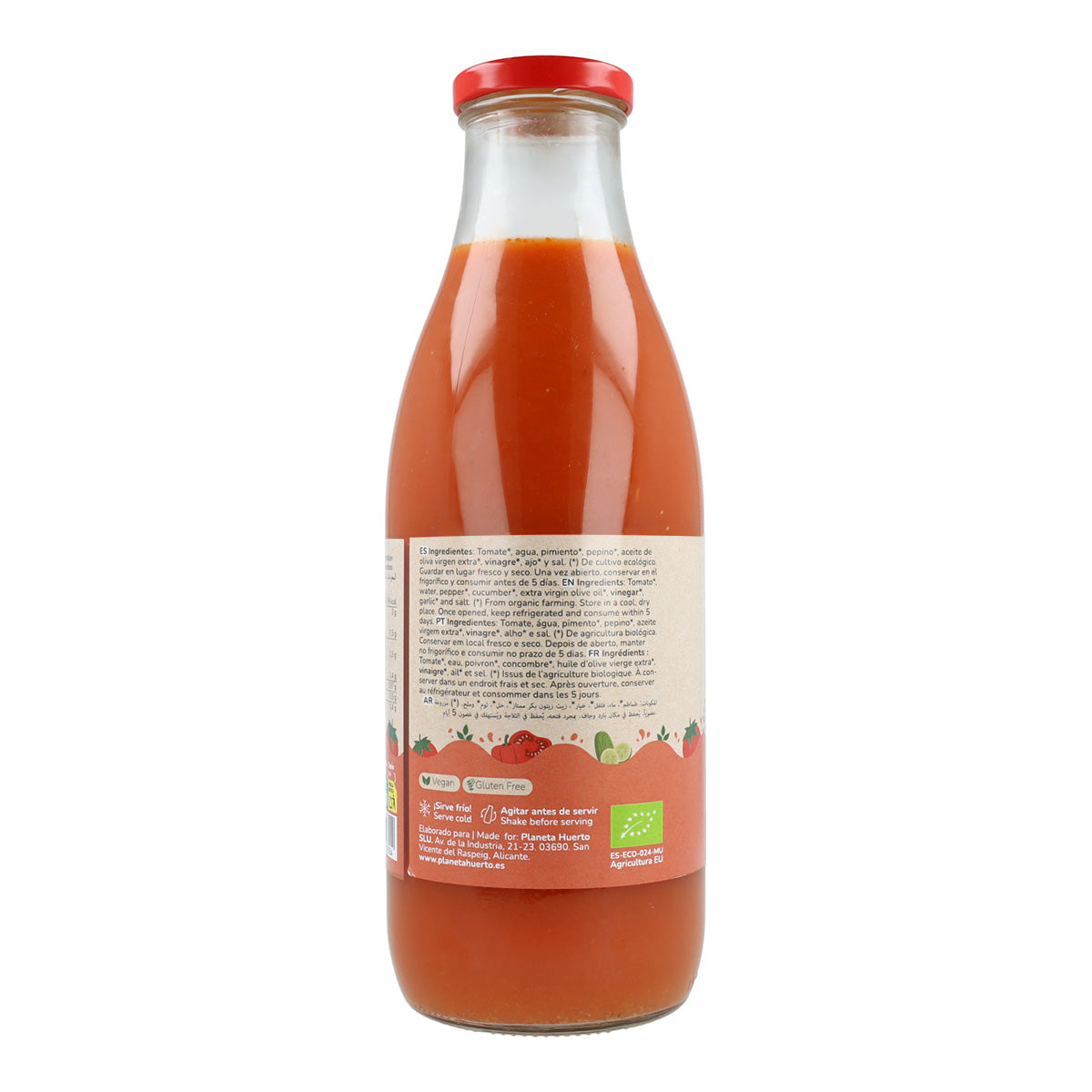Gazpacho tradicional ECO con AOVE Planeta Huerto 1L