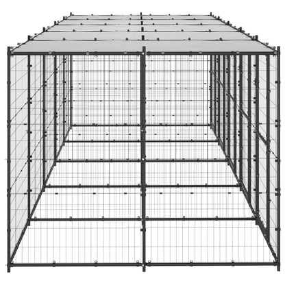 Perrera De Exterior De Acero Con Techo 12,1 M²_2