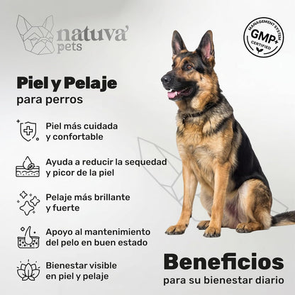 Aceite De Salmón Para Perros. Piel Y Pelo. Suplemento Para Mascotas. 120 Masticables. Natuva Pets_1