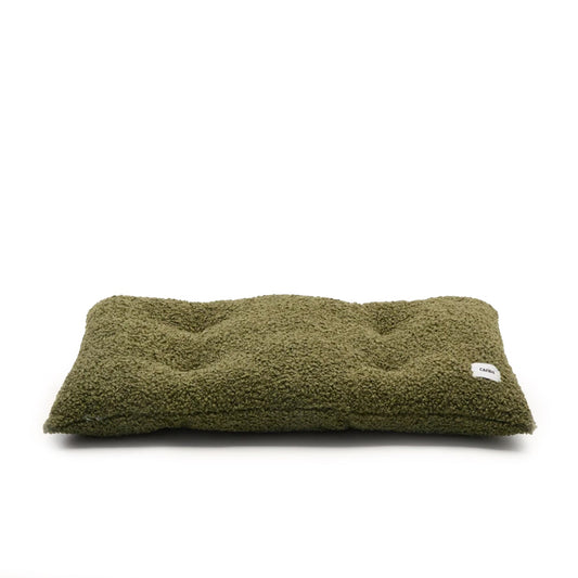 Cafide Cojín De Material Reciclado Para Perro Con Tejido Estilo Borreguito Verde. Modelo Bela._0