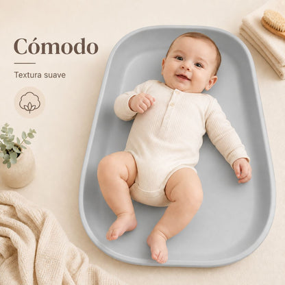 Bathby Cambiador Bebé De Espuma Pu Suave Y Lavable, Cambiador Para Pañales Con Bordes Elevados_3
