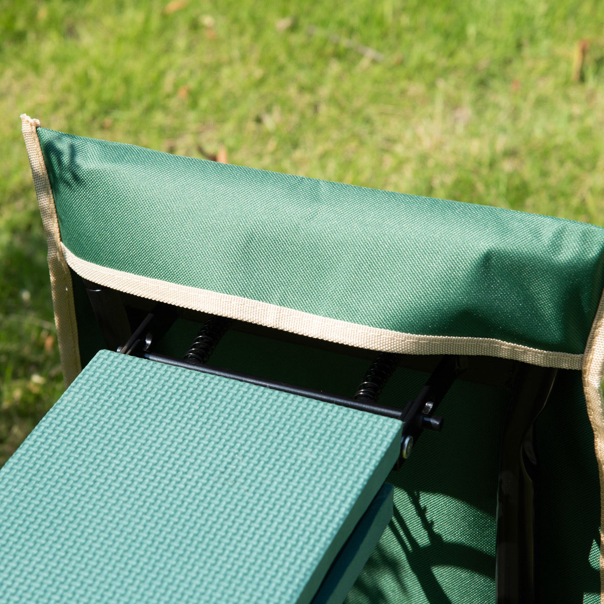 Outsunny Banco Plegable Para Jardinería 2 En 1 Ajustable 58x28x49cm_3