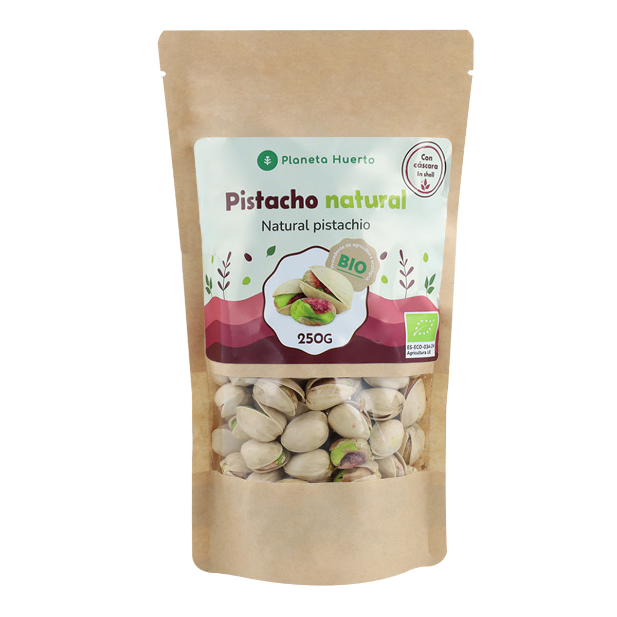 Pistacho en cáscara natural ECO Planeta Huerto 250 g