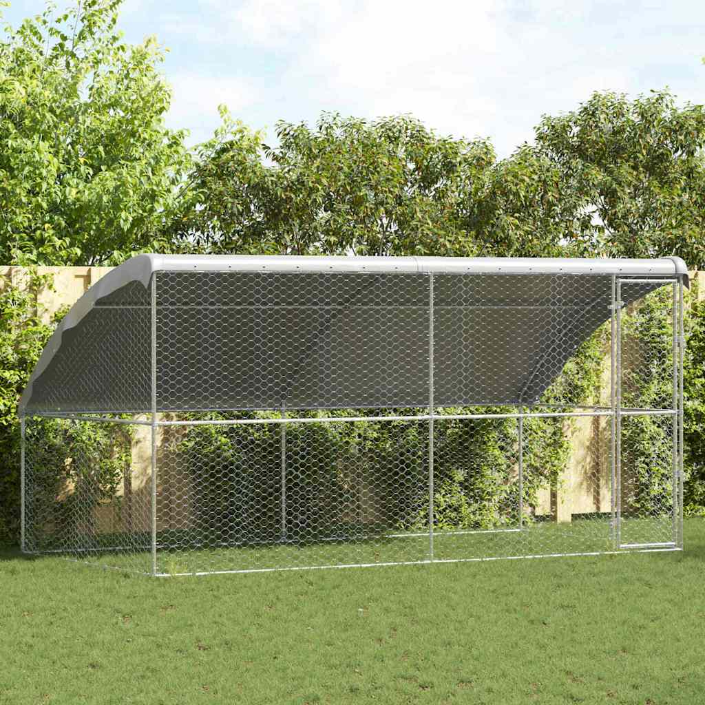 Refugio Para Perros 2 Pcs Plateado 4 X 2 X 2 M_1