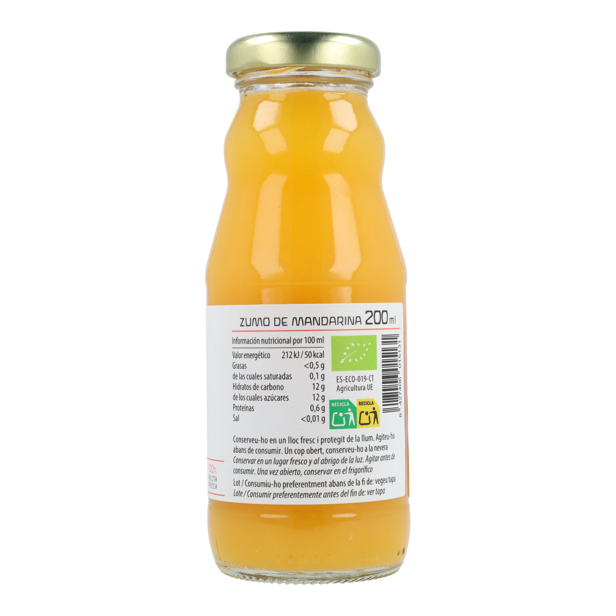 Zumo de Mandarina ECO Cal Valls 200 ml