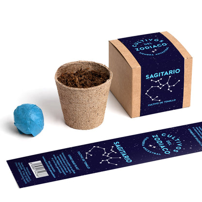 Cultivos del Zodiaco – Sagitario, Kit de Cultivo con Semillas de Tomillo - Resetea_2