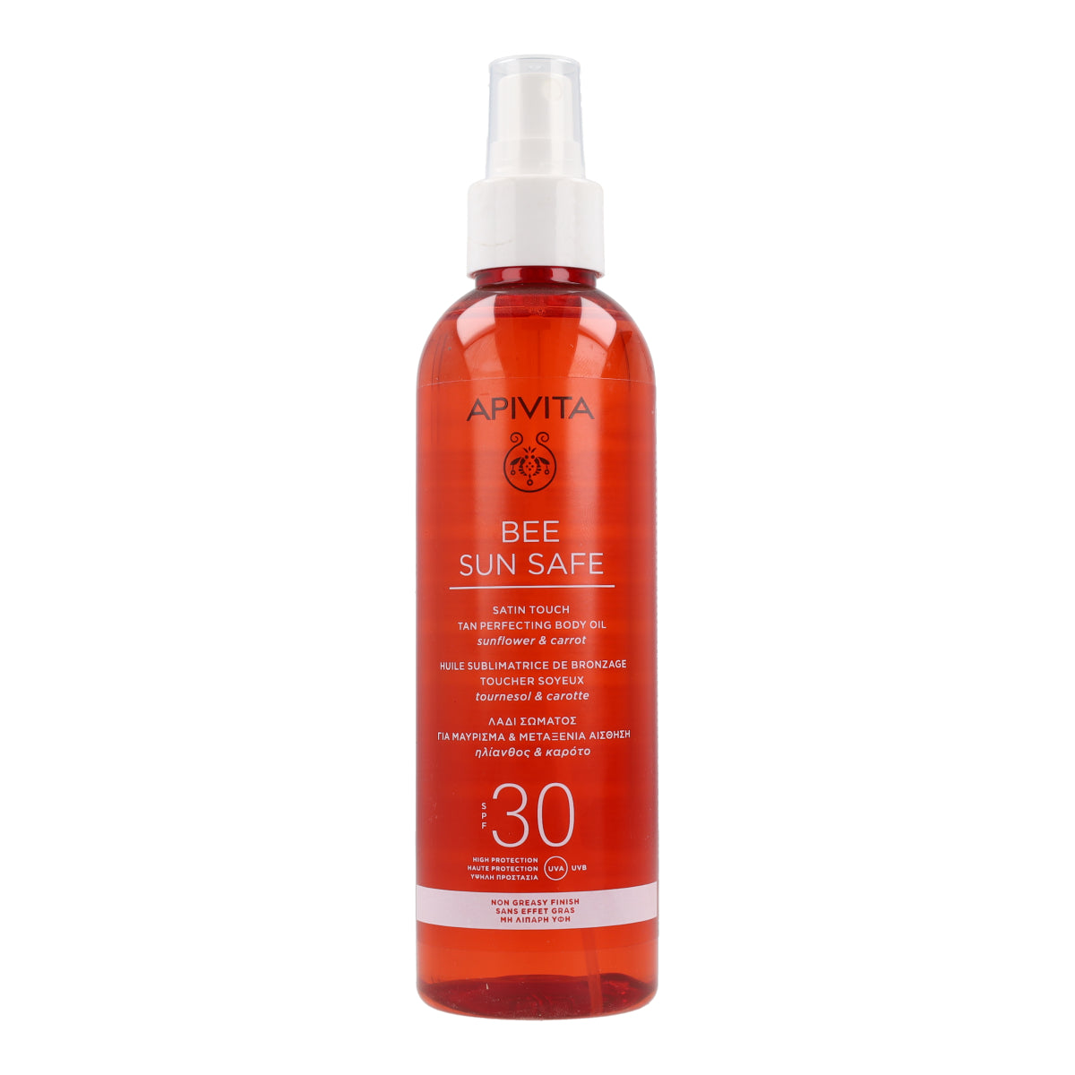 Aceite corporal bronceado perfecto SPF30 Apivita 200ml
