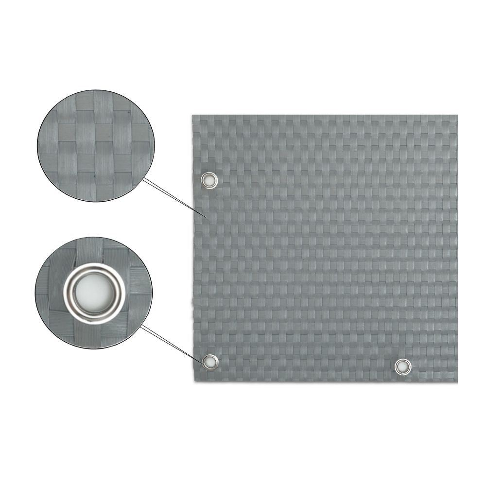 Panel De Ratán Para Balcón O Valla (gris) 100x500 Cm_0