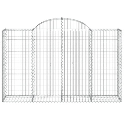Cestas De Gaviones 4 Uds Forma De Arco Hierro 200x50x120/140 Cm_3