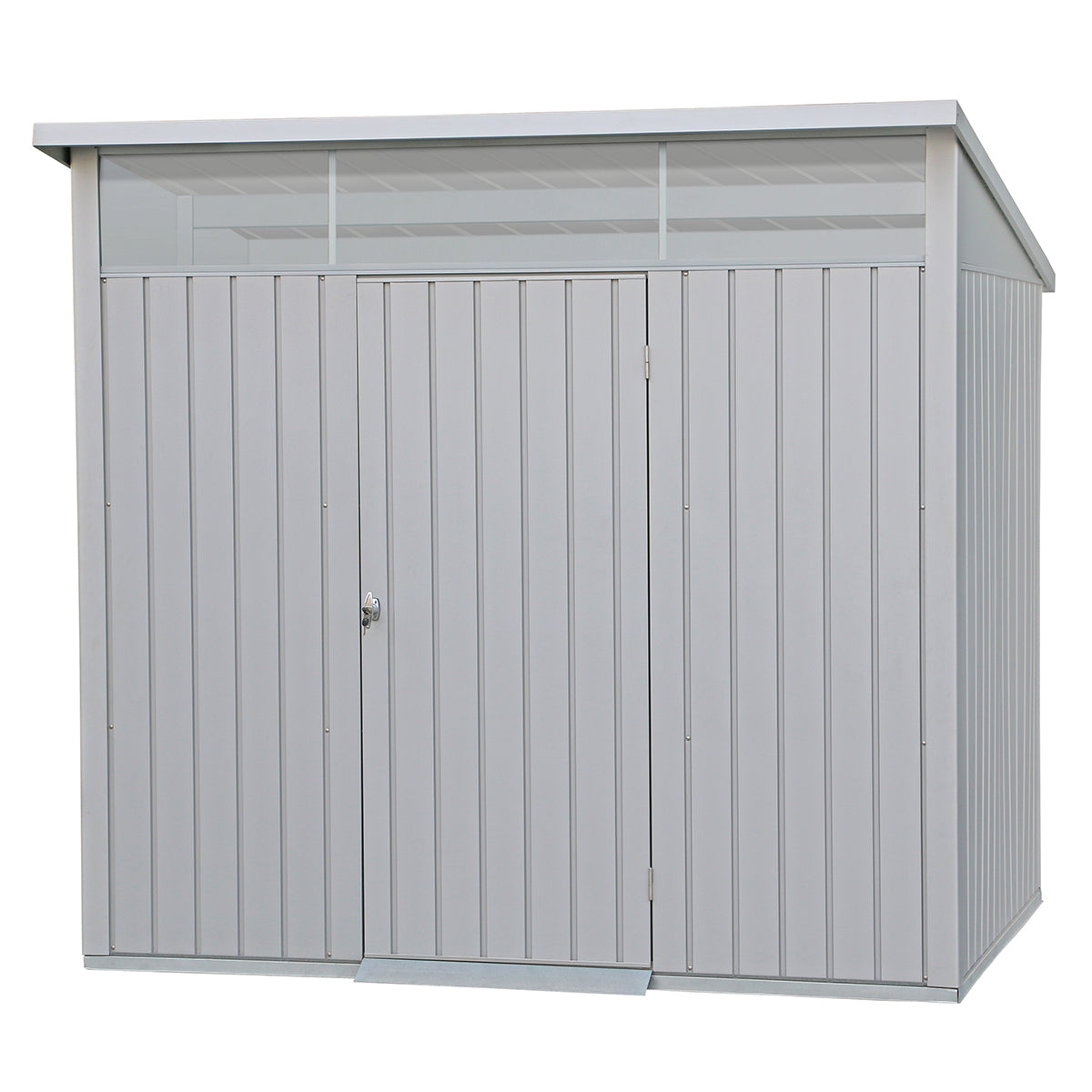 Caseta Jardín Palladium 8×6 Metal Gris Plata_0