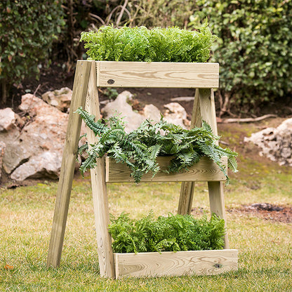 Jardinera Vertical Madera Tratada Exterior Stand Line Island 3B Hortalia_2