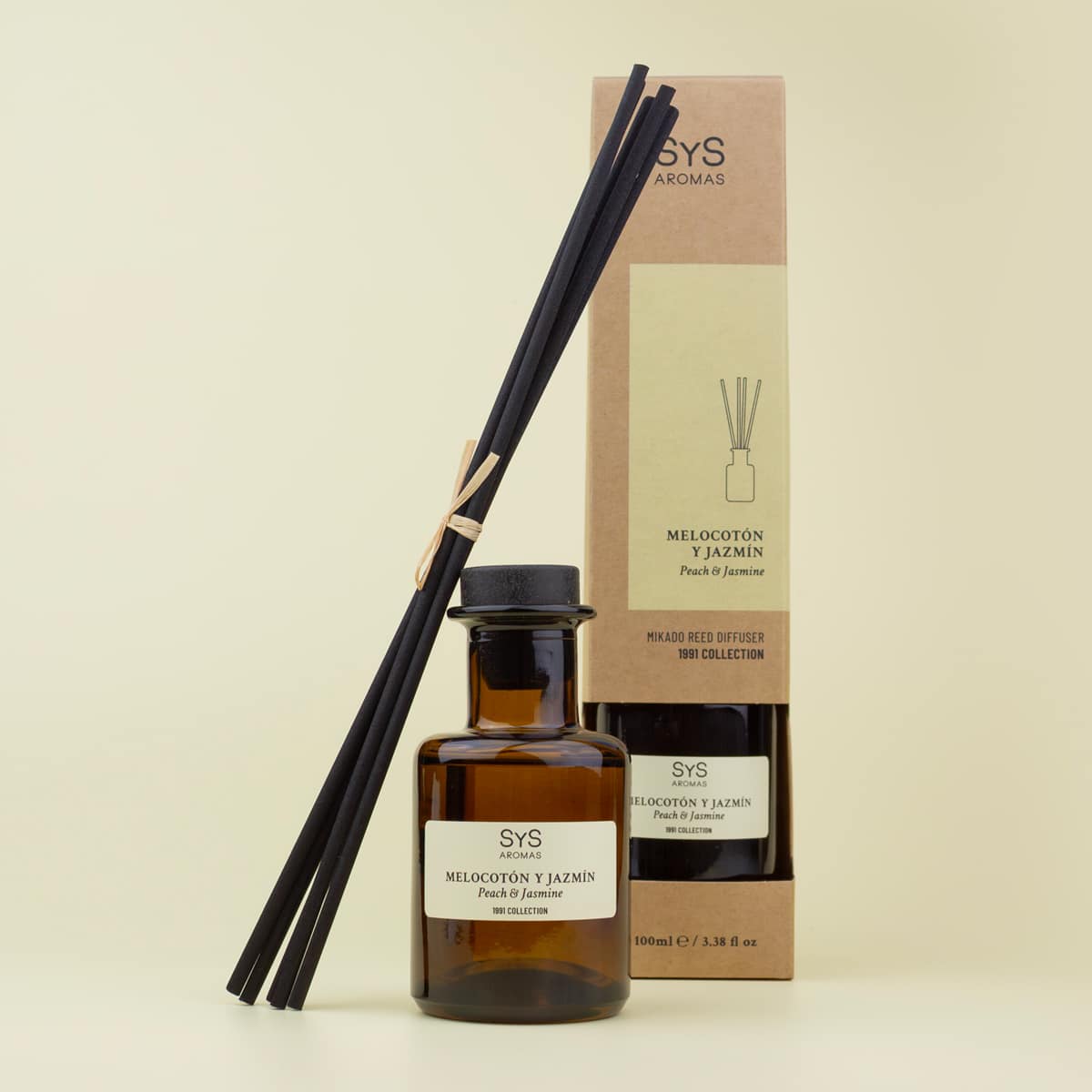 Ambientador Mikado Melocotón y Jazmín SYS Aromas 100 ml | Colección 1991 | Aroma Dulce y Afrutado | Relajante_1