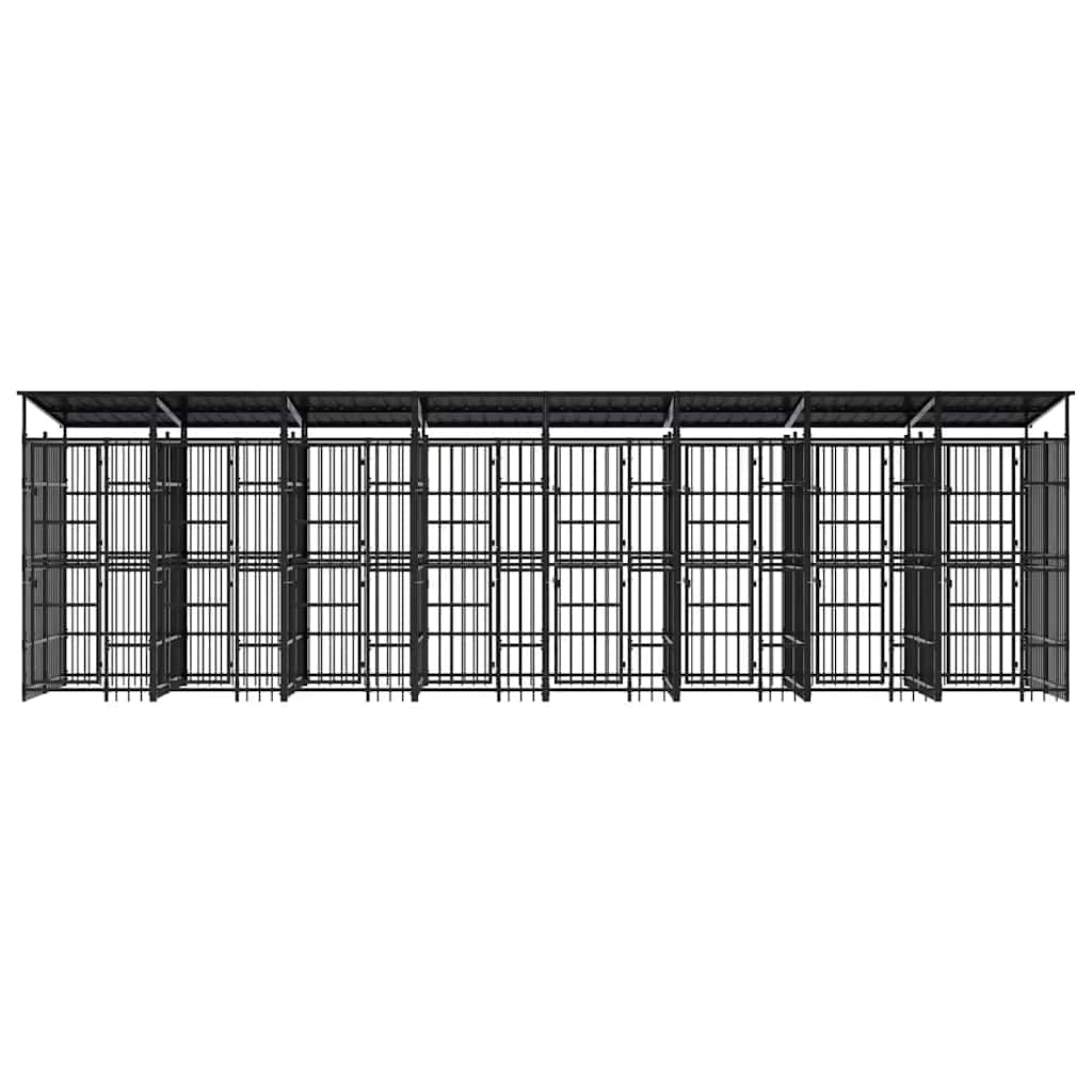 Perrera De Exterior Con Techo De Acero 14,75 M²_4