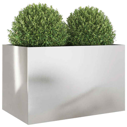 Jardinera De Acero Inoxidable Plateado 62x40x39 Cm_3