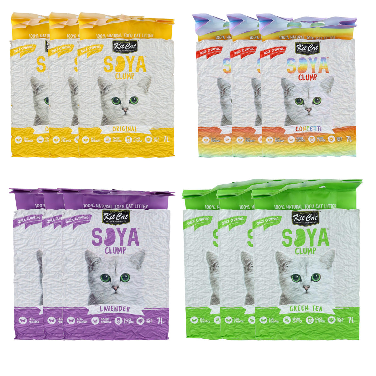 Pack Mix Discovery Box Maxi 12x7L Arenas Vegetales para gatos