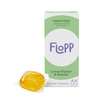 Refill Jabón de Manos Lotus Flower &amp; Bambú Flopp Eco 2 Cápsulas