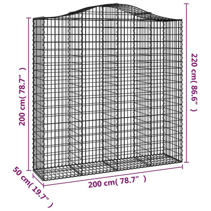 Cestas De Gaviones 3 Uds Forma De Arco Hierro 200x50x200/220 Cm_5